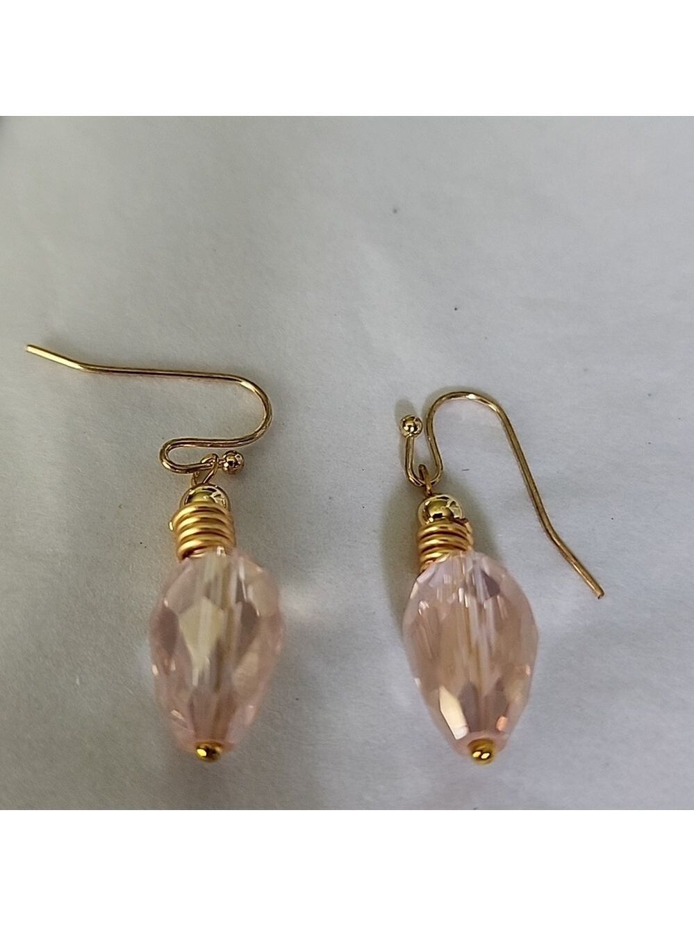 Earrings Christmas light Gem Irridescent Vintage Look 925 hook